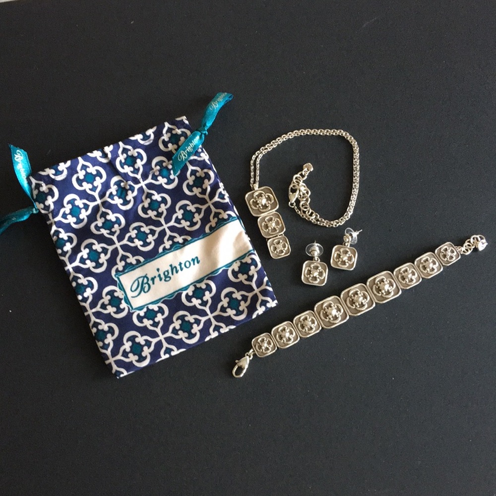 Brighton Vintage Bougado Set (Necklace, Earrings & Bracelet) NWOT - Picture 2 of 16